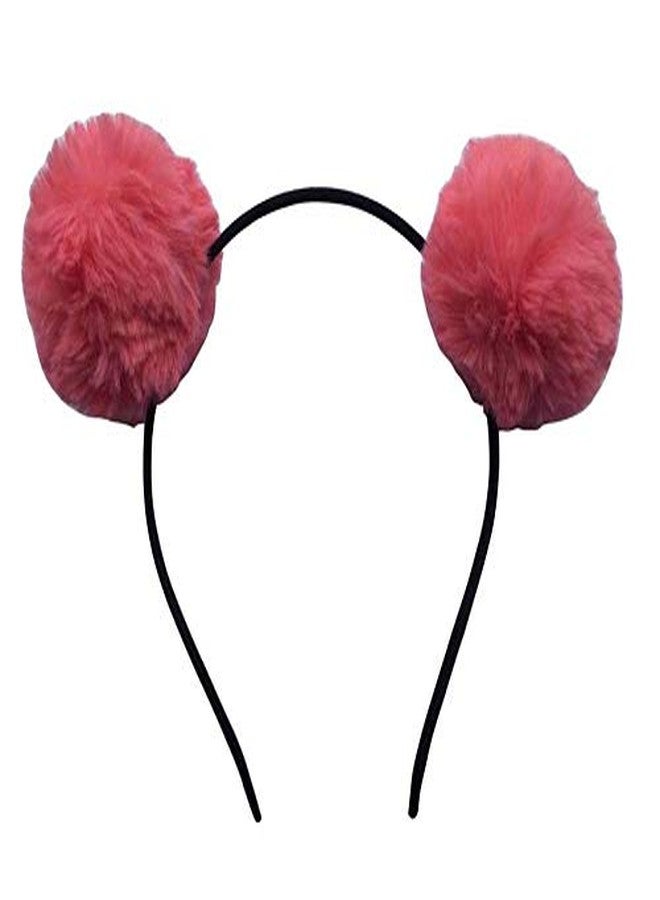 FAMEZA Multicolour Fabric Hoop Animal Soft Pompom Style Flurry Hairband for Kids Costume 6 - Image 4